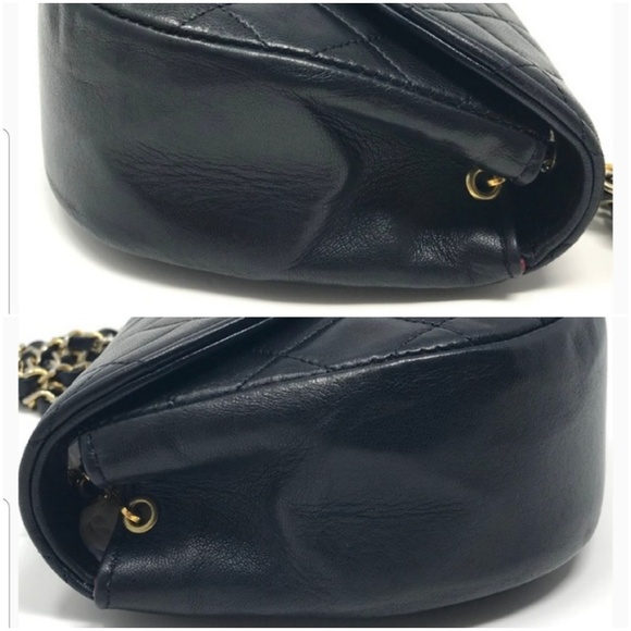 CHANEL Black Leather Half Moon Crossbody Bag - Picture 6 of 8